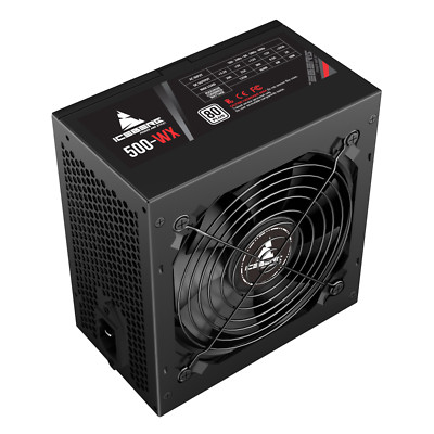 Gaming PC Power Supply Unit Iceberg 500-WX 500W 80 plus white PCIe 6+2 SATA