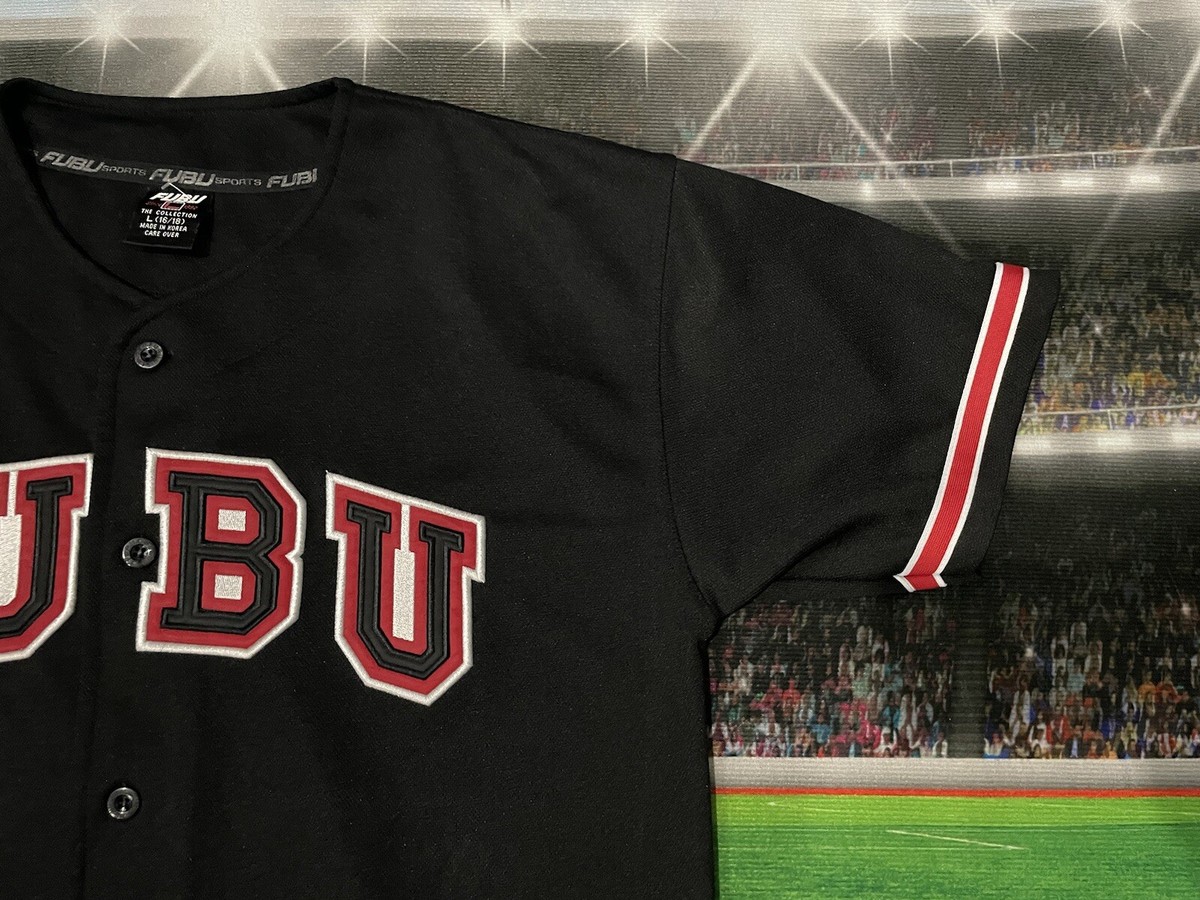 Vintage FUBU Sports Baseball Jersey Youth Logo Stitched Used