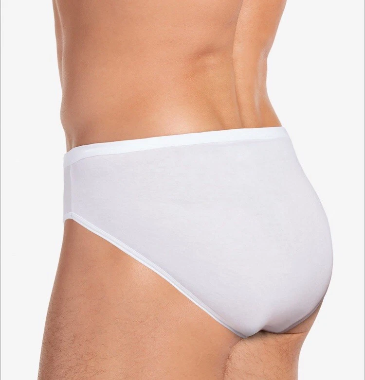 Nuevo paquete de 3 calzoncillos de bikini de color (blanco) de jockey para hombre ropa interior 100 % algodón Foto 3 de 4