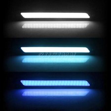 Pair Cob Drl Led Daytime Running Light Strip Car Driving Fog Lamp Bar Universal