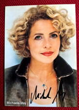 Original-Autogramm von Michaela May, Farbbild-Karte, Postkartengröße