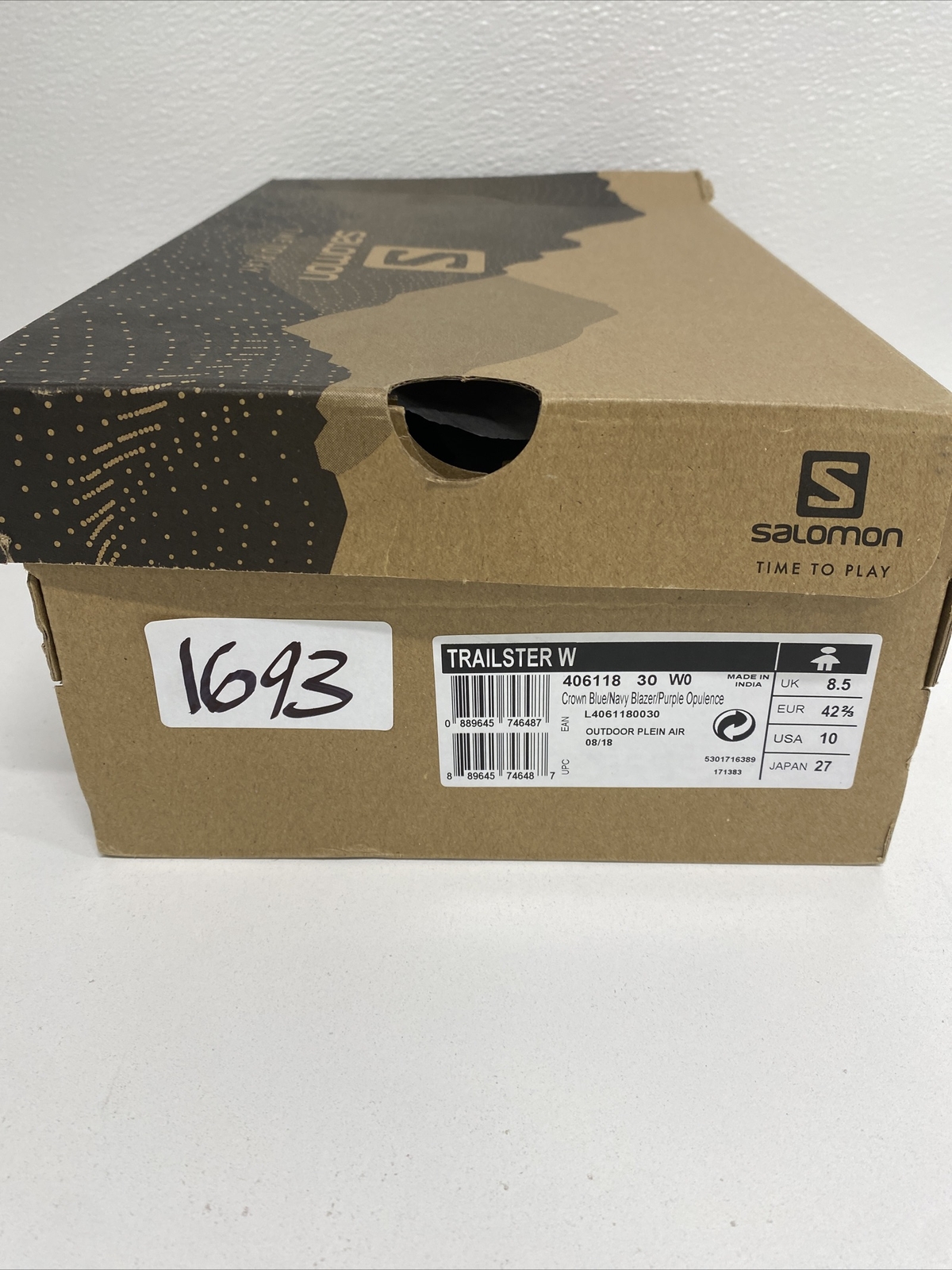 Salomon TRAILSTER Energy Cell Contagrip donna taglia 10 viola #j3