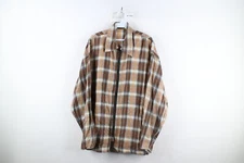 Vintage 90s Streetwear Mens Small Faded Baggy Fit Flannel Full Zip Shirt Jacket