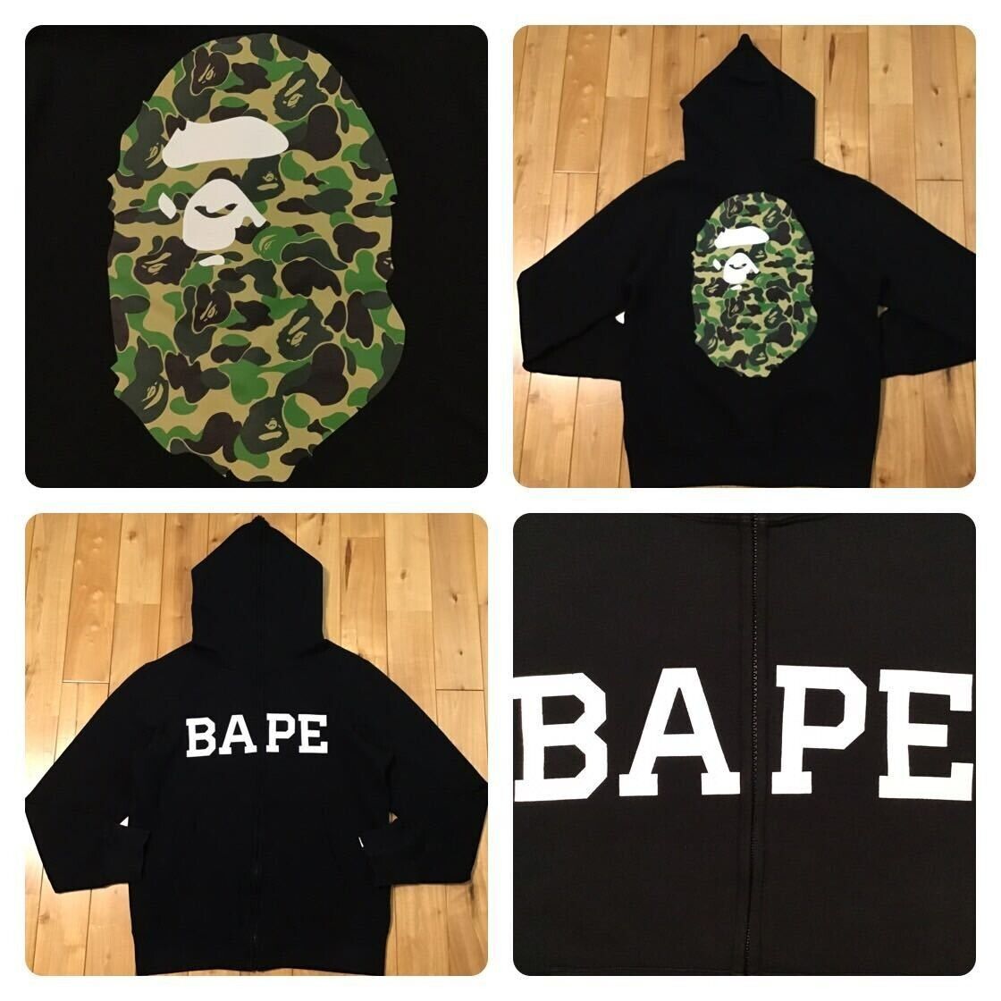 BAPE ABC camo ape head full zip hoodie Black A Bathing Ape BAPE ABC camo ape head full zip hoodie Black A Bathing Ape