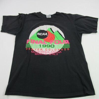 NCAA Shirt Mens XL Vintage 1990 Short Sleeve Black Final Four Denver Colorado