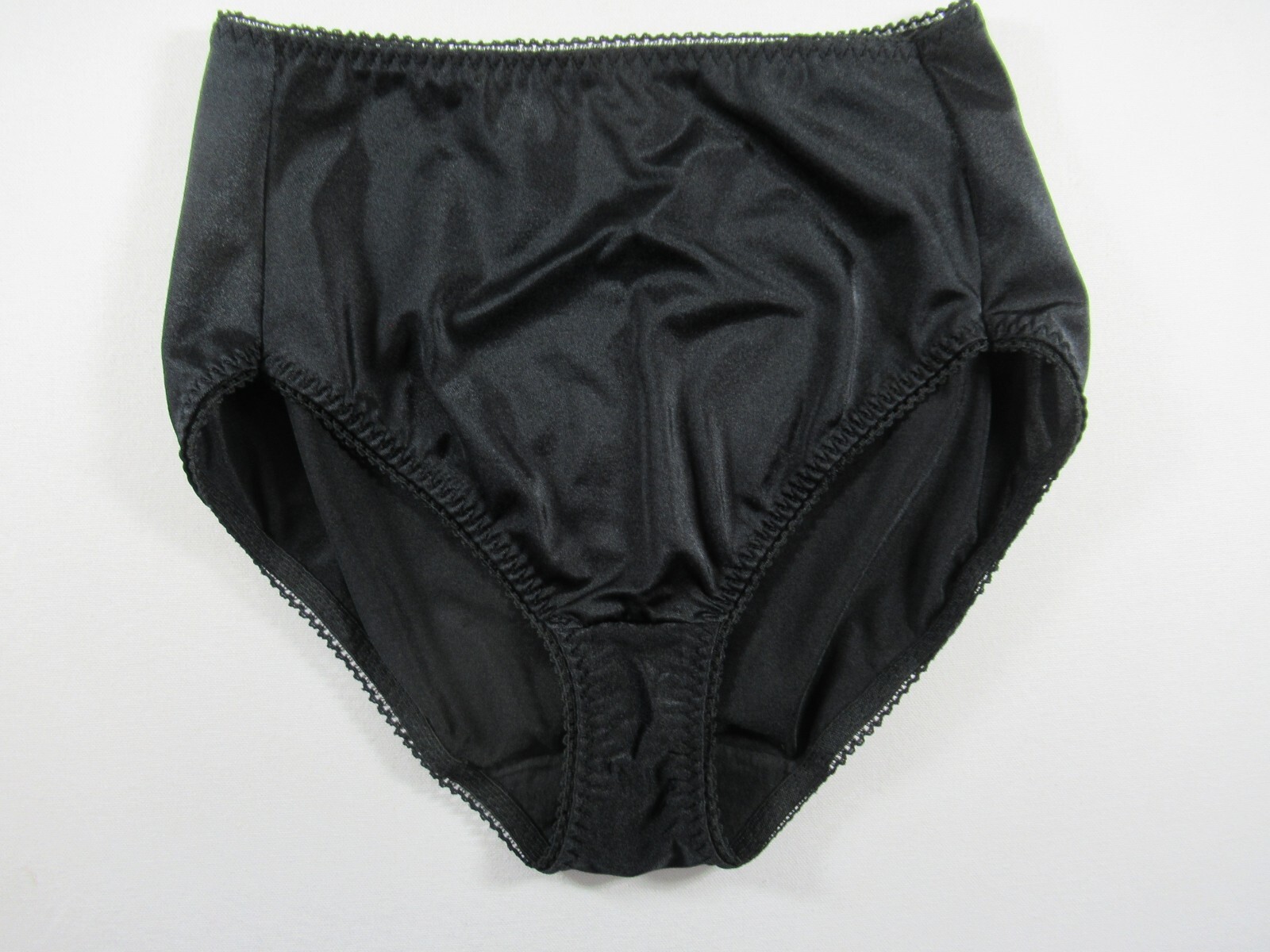 Vintage Vassarette HiCut Brief Panties Women XL Black Satin 48001 eBay