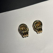 Shiny Gold Tone Shoe Clips - signed Musi