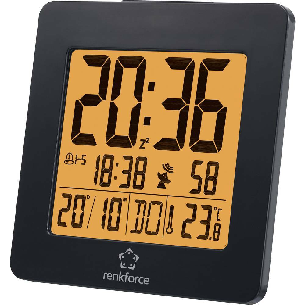 Renkforce 1383425 Funk Wecker Schwarz Alarmzeiten 2