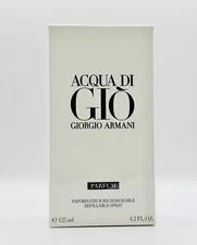 ACQUA DI GIO PARFUM GIORGIO ARMAN 125ML 4.2.Oz SPY RECHARGEABLE EDITION