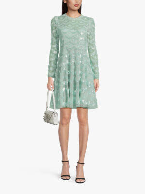 needle and thread mint green dress The Season's Freshest Colour Trend Designed to make an entrance, the Valentine Ruffle combines bold cascading ruffles with effortless sophistication, while the soft mint hue offers a contemporary take on occasion dressing