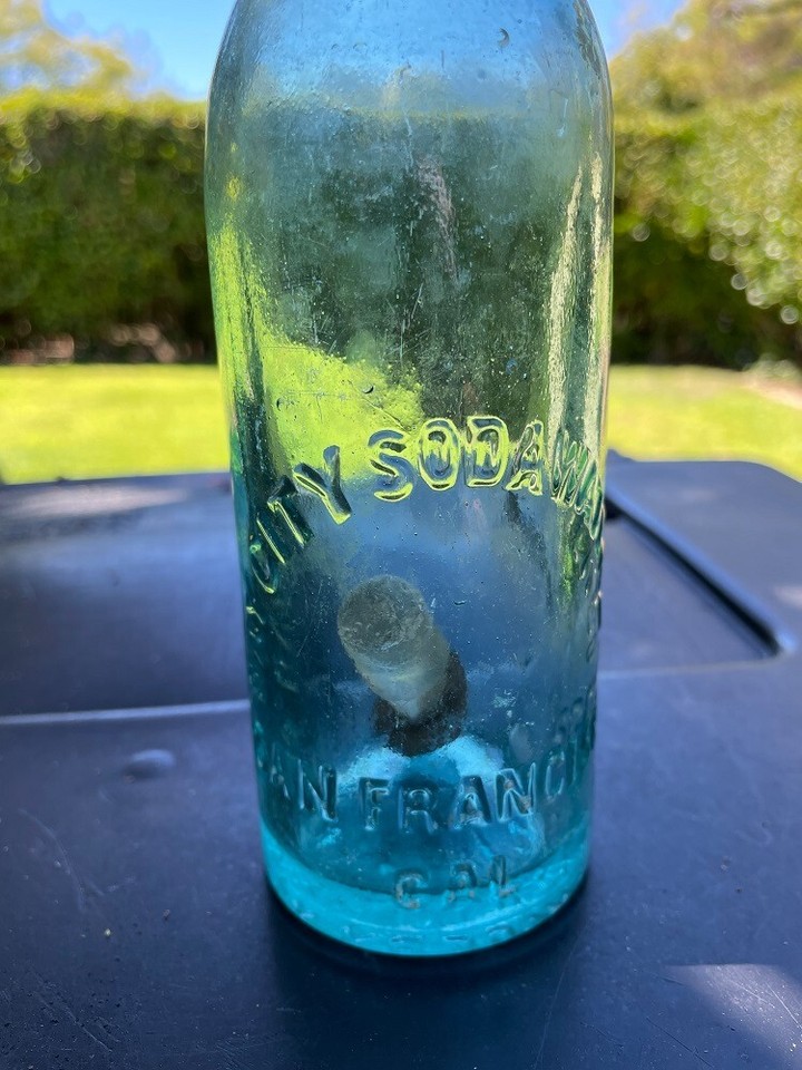 BAY CITY SODA WATER CO. SAN FRANCISCO, CAL. GRAVITATING STOPPER SODA