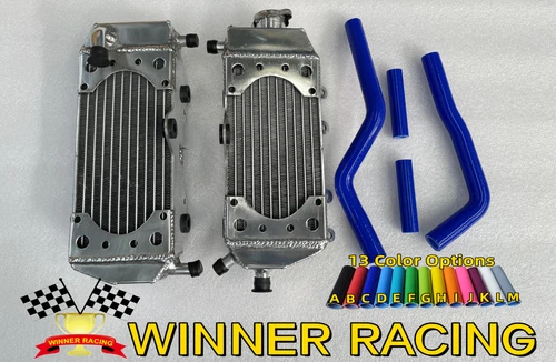 For Yamaha YZ125 YZ125X 2005-2023 Braced Radiators+Silicone Hoses BLUE