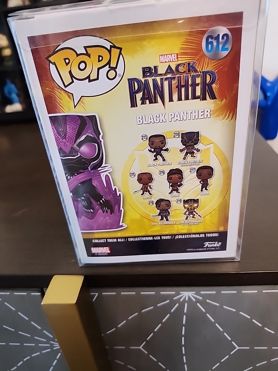 Figurine Funko Pop! Marvel Black Panther Avec épingle émaillée - Édition Exclusive 60e Anniversaire - 9,5 Cm
