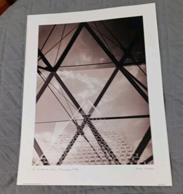 Carol Bishop La Pyramide Du Louvre/Transamerica Building'' Print 13 X 17 Ab2643