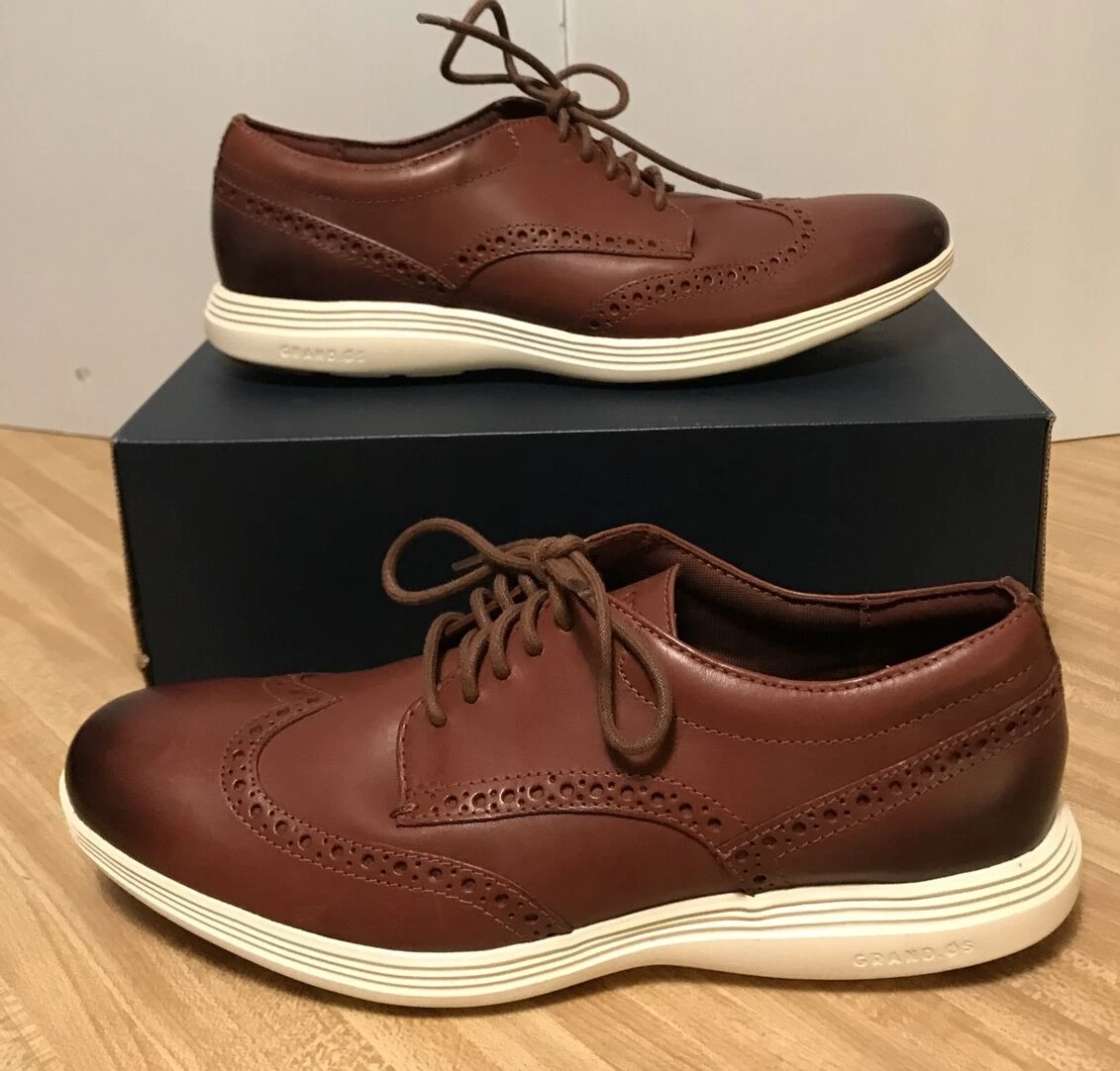 Cole Haan Grand Tour Plain Ox Cognac Ivory 8.5 M C29474 Men s Dress Shoes