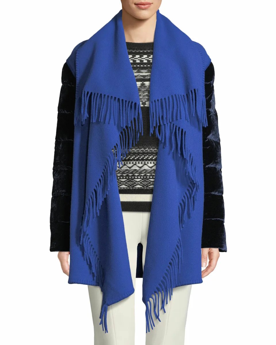 Embroidered Fringe Asymmetrical Cape - Women - Ready-to-Wear