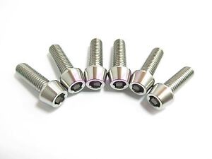 Titanium M6 x 60mm Tapered Ti Bolt Taper Hex Allen Socket Head Screw GR5