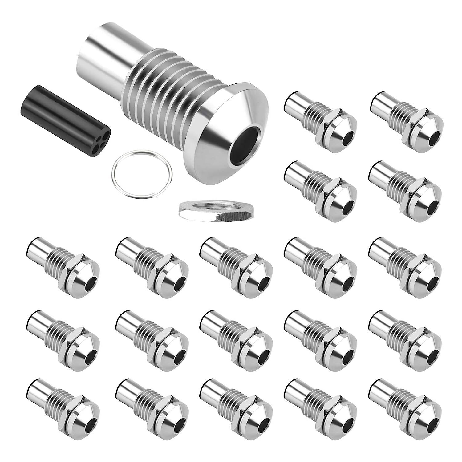 20Pcs 5MM LED Holder LED Mount LED Lamp Bezel Round Copper Chrome Plated Emittin