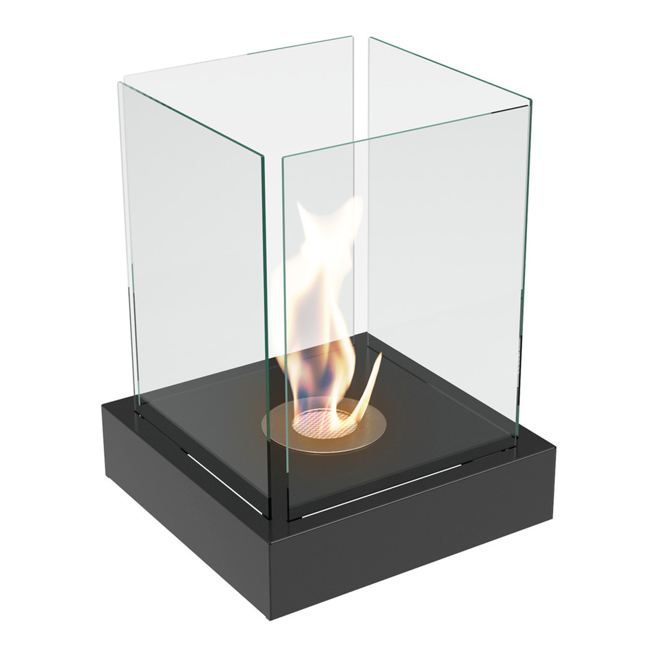 Chimenea Bioetanol Portátil Kratki TANGO4 TÜV negro Chimenea bioetanol Sobremesa