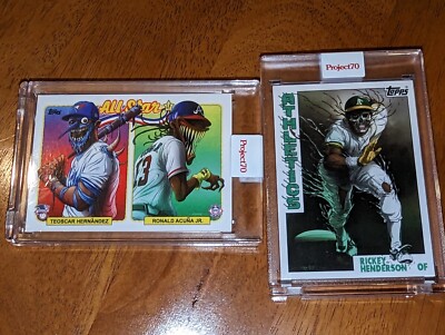 Topps Project70 Rickey Henderson & ASG2 Acuna Hernandez by Alex Pardee