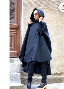long black cape coat