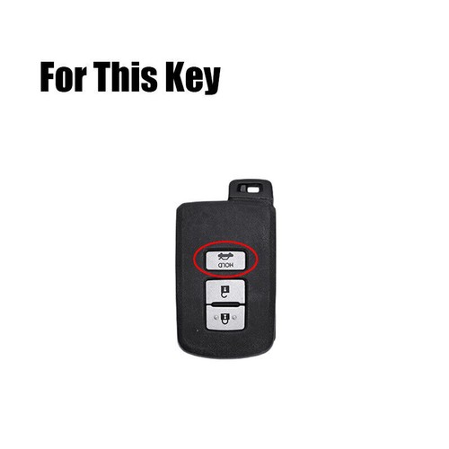 Zinc Alloy Leather Car Key Fob Case Cover For Toyota Corolla Avalon Camry Tacoma - Foto 2 di 21