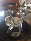 Beautiful Steuben Crystal Kitten Cat # 8073 By Lloyd Atkins circa 1955 w/ Pouch