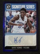 2018-19 Donruss Optic SIGNATURE SERIES PURPLE Khyri Thomas Detroit Pistons