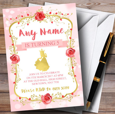Rosa Prinzessin Kindergeburtstag Party Einladungen