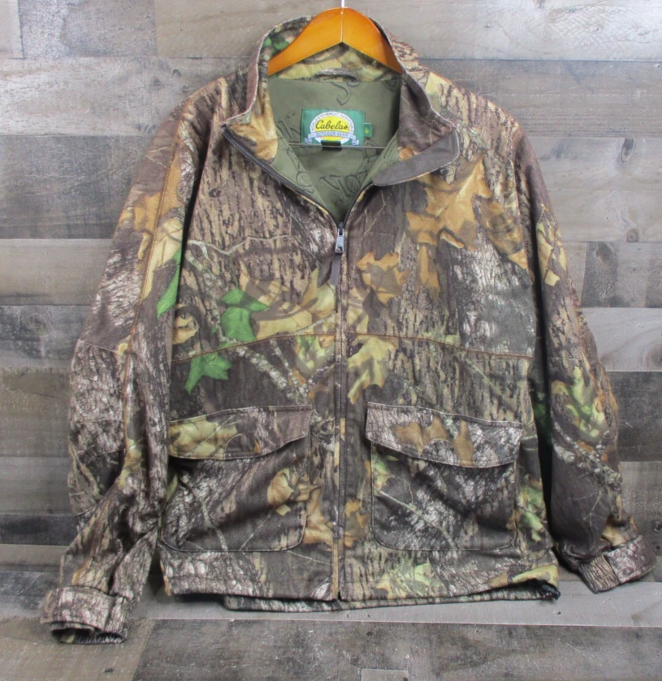 Cabelas Hunting Jacket Mens Large Mossy Oak Break Up Scent Lok Dry Plus Full Zip - Image 2 of 4