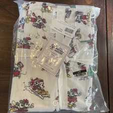 Pottery Barn Teen Christmas Mickey Mouse Flannel Pajama Set Medium Holiday