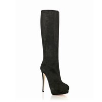 Giuseppe Zanotti Black Suede Platform Boot on sale Giuseppe Zanotti Black Suede Platform Boot on sale