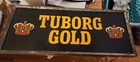 Old Style TUBORG Gold DOUBLE Crown Lighted Beer Sign Vintage Bar Decor Works