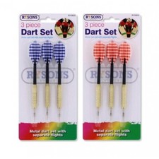 2 x 3 Pack Steel Darts Set 18 Grams Practice Dart Lightweight Metal Tip Pub Game