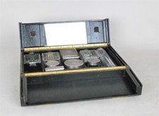 Valise nécessaire de toilette, cristal et argent, début XXème siècle