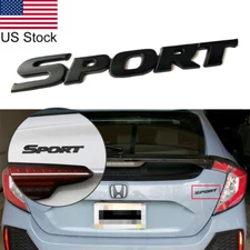 1pc 6.7'' Matte Black SPORT Letter Badge Emblem Rear Trunk Side Decal Sticker