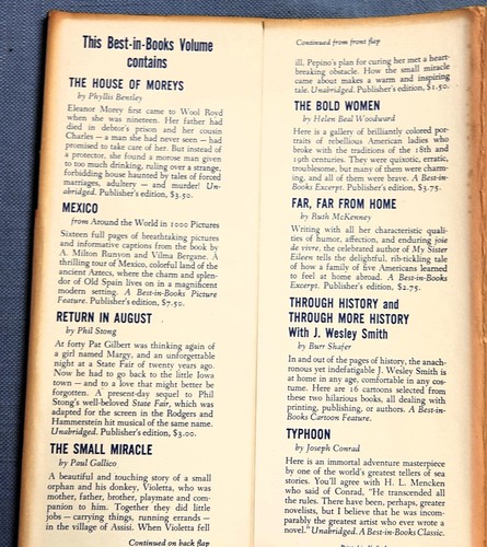 BEST IN BOOKS 1954 HC/DJ: TYPHOON, RETURN IN AUGUST, THE BOLD WOMEN, MEXICO + - Picture 5 of 5
