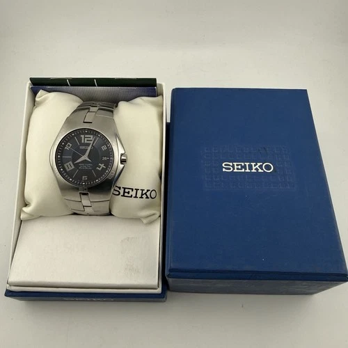 Vintage Seiko Kinetic Arctura Collection Blue Dial Sapphire Crystal 5J32-0AP0