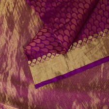 Sanskriti Vintage Pink Pure Silk Saree Woven Work 5 Yards Sari