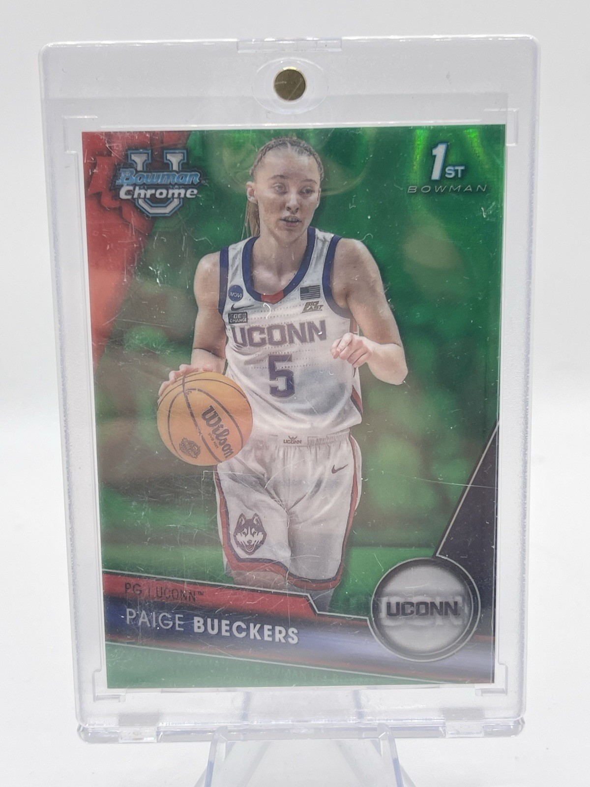 2023 Paige Bueckers Bowman U Chrome #90 RC Green Refractor /99 UCONN