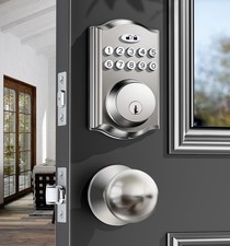 Keyless Entry Door Lock with 2 Knobs, Electronic Backlit Keypad Deadbolt with...