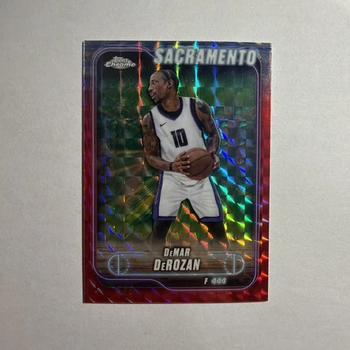 2024 Topps Chrome Basketball Red Geometric Refractor DeMar DeRozan #55