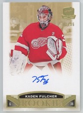 2019-20 UD The Cup Gold Spectrum Foil Auto 21/36 Kaden Fulcher  Detroit Red