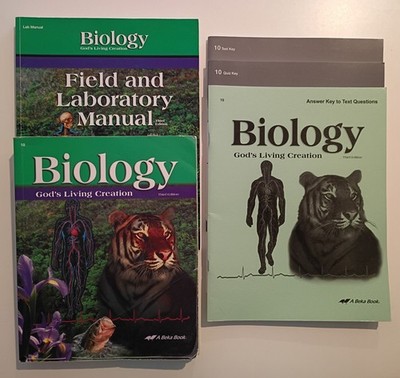A Beka Biology God's Living Creation Lot 5 Books Homeschool Science Curriculum 