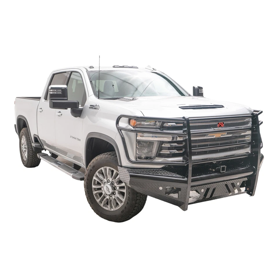 FAB FOURS CH08-S2060-1 FULL GUARD BLK STEEL REPLACMENT BUMPER FOR SILVERADO 2500 - Изображение 3 из 4