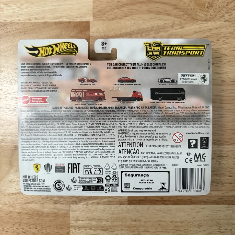 2025 Hot Wheels Team Transport Ferrari 250 GTO & Fiat 642 RN2 Bartoletti NEW - Image 4 of 4
