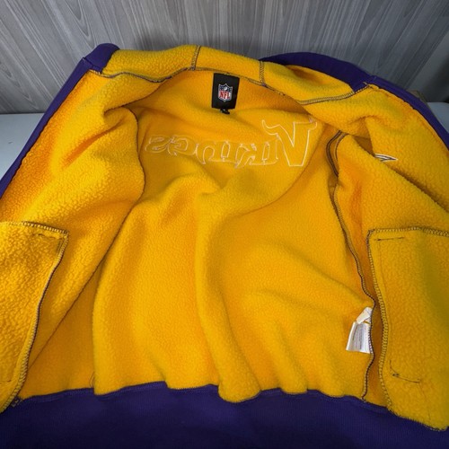 Minnesota Vikings NFL Full Zip Sherpa Lined Hoodie Embroidered Logo Size Medium - Bild 6 von 8