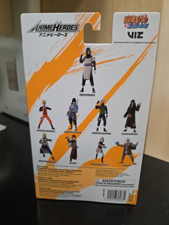 ANIME HEROES Naruto Orochimaru Action Figure Bambola Articolata di Azione da 6,5 Collezionabile per Bambini Originale Bandai