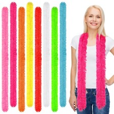 8 Piece Feather Boas Set Artificial Fluffy Boas Decoration for Women Fancy Dress ...