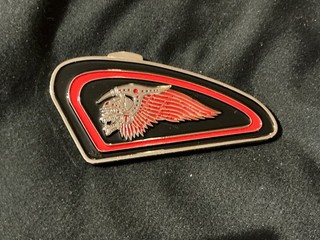 Harley Davidson H.A. M.C. Skull red/black GAS TANK CHALLENGE COIN